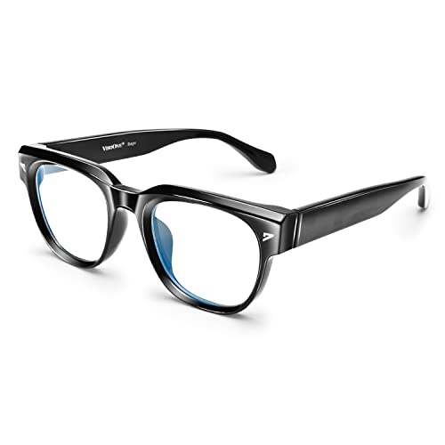 Image of VISOONE Square TR90 Blue Light Blocking Glasses with Anti Glare Computer Glass Woman and Men SAGE