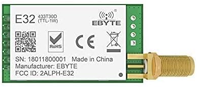 Lora TXCO 433MHz 1W RF Module Lora UART Transmitter 30dBm Long Range 8000m Wireless RF Transceiver Module