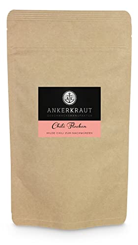Ankerkraut Chili Flocken 130g im Beutel Gewürz-Flocken Scharf Feurig Geschrotet Premium Qualität Natur