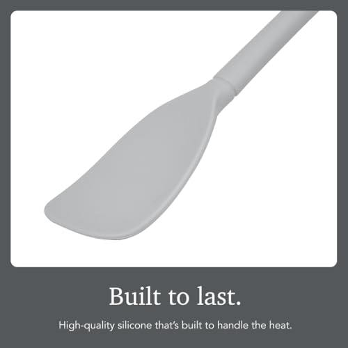 Image of Tovolo Flex Core Scoopula Silicone Multifunction Spoon Spatula Combo Oyster Gray, BPA Free Spatula Spoon Silicone Heat Resistant Scoopula, Scoop and Serve Spatula Combo Kitchen Utensils