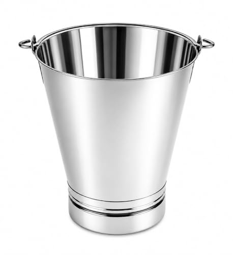 Image of Steel Non Joint Leak Proof Bucket Multipurpose Balti with Handle for Kitchen Home (6 Litter)