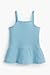 MONICA + ANDY Ribbed Peplum Tank + Short Set, Size 3-6 Months, Light Blue, 100% Organic Baby Clothes for Girls & Boys, Matching Set, Sustainable Super Soft Fabric, Sizes for Newborn, Infant & Toddler