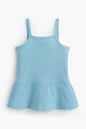 Image of monica + andy Ribbed Peplum Tank + Short Set, 100% Organic Clothes for Girls, Matching Set, Kids, Toddler & Infant Sizes