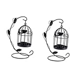 Bougeoir cage à oiseaux : bien que le bougeoir soit simple, il est tellement pratique lorsque vous l'utilisez, bougeoirs noirs.