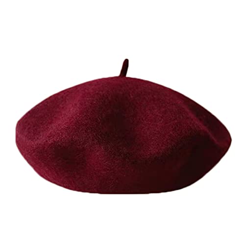 Image of Klong Women Wool Beret Hat French Style Solid Color