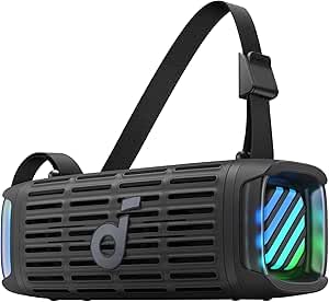 soundcore Boom 3i by Anker – Robuster Outdoor Lautsprecher, Bluetooth Lautsprecher, wasserdicht IP68, 50W BassUp™ 2.0 Sound, BT 5.3, 16h, Lichtshow + TWS-Stereo, Kayak, Angeln, renewed