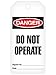 INCOM Manufacturing Lockout Tags On A Roll, Danger Do Not Operate, Heavy-Duty DuraPly™ Stock, Waterproof And Tear-Resistant, Red/Black on White, 6.25 Inch X 3 Inch X 10 Mil Thickness, 100 pack,RT1000C