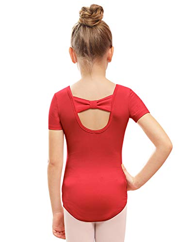 Image of Stelle Leotard for Girls Black Ballet Dance Leotard Gymnastics Outfits with Bow Back (Toddler /Little /Big Kids)