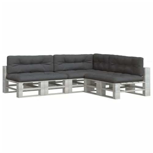 Coussins de palette d'une qualité supérieure en tissu polyester anthracite durable - 4