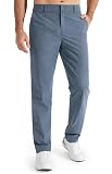 Libin Men's Pants 32' Comfy Business Casual Golf Pants Quick Dry Lightweight Clothing for Men Travel Vocation Work Trousers, Ice Blue, 34W x 32L