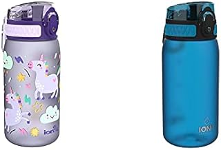 Ion8 Leak Proof Kids' Water Bottle, BPA Free, Unicorns
