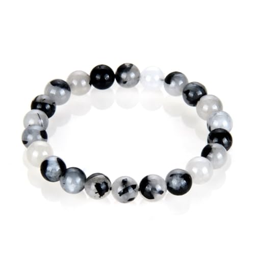 Adabele Real Natural Black Rutilated Quartz Gemstone Beaded...