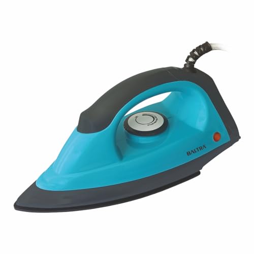 Image of BALTRA Shine 1000W Dry Iron | Press Iron for Clothes, Shock Proof Body 360 Swivel Cord, Non-Stick Soleplate, Adjustable Temperature Control, Lightweight & Durable Iron for Effortless Clothes Pressing