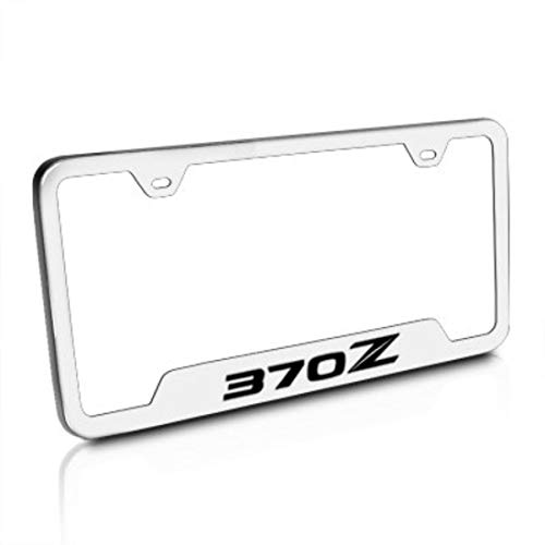 Au-Tomotive Gold, INC. Nissan 370Z Logo Polished Steel License Plate Frame