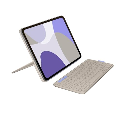 Image of Logitech Flip Folio Keyboard Case iPad Pro 11 inch M4 & M5 Air M2 - Sand