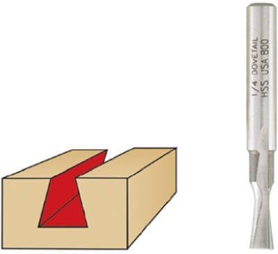 Vermont American 22130 1/4-Inch HSS Dovetail Router Bit