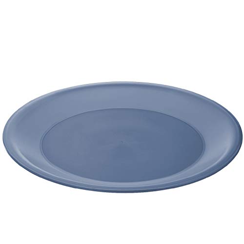 Rotho Caruba flacher Plastikteller Mehrweg, Kunststoff (PP) BPA-frei, blau,...