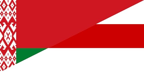 Drapeau Bélarus blanc-rouge-blanc large et hybride - 2