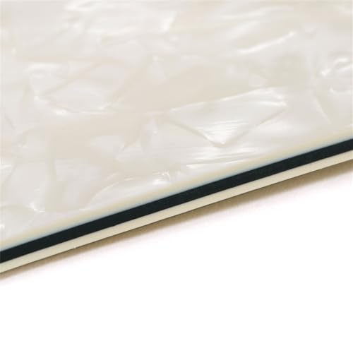 Image of Musiclily SSS 11 Hole Strat Guitar Pickguard for Fender USA /Mexican Made Standard Stratocaster Modern Style, 4Ply Parchment Pearl