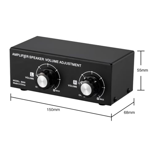 Controlador de Volumen para Altavoces Pasivos, Caja de Control de Volumen de Escritorio, Ajuste Independiente de Volumen para Canales Izquierdo y Derecho, Sin Fuente de Alimentación Requerida, para Conferencias y Presentaciones miniatura 5
