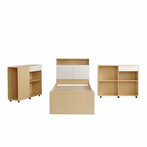 Versatile: gli armadi offrono spazio versatile con ripiani aperti, ideale per organizzare i tuoi oggetti personali. Dai libri agli elementi decorativi, puoi presentare tutto in modo chiaro.