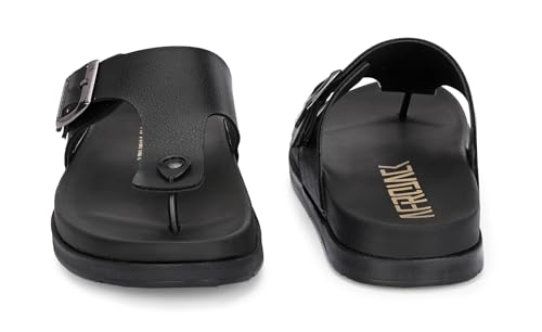 Image of AFROJACK Men's Sandals | Casual Sandal /Slippers For Men With PU Upper | Comfortable Sole Stylish & Durable Design | Slip-on Style | Light Weight, s4700