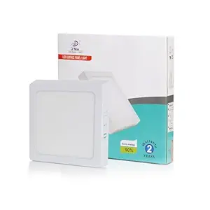 D'Mak Surface Mounted LED Light for Ceiling, 22-Watt Panel Light with IP50 Dust Proof, White Light for Indoor Use at Home and Office, Fancy Square LightsPack of 1, metal