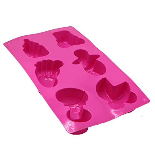 X-Haibei Baby Carriages Bottle Little Feet Bear Soap Mold Making Supplies Chocolate Cake Pan Silicone Shower Favor, Color May Vary #TOP5