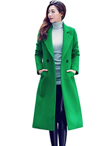 IDEALSANXUN Long Wool Coats for Women Fall Winter Coats Wool Jacket Peacoat