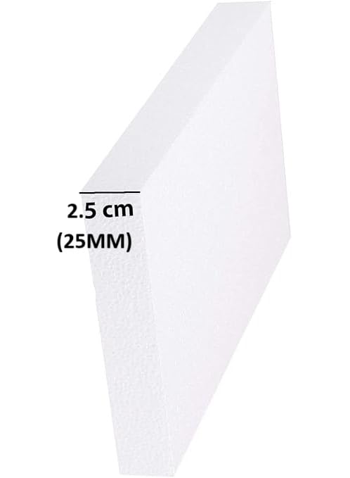 Image of FOAM SHEET ROLL WHITE (25MM - SIZE 18.33x72 (IN)),(6ft roll) for Crafts, Premium Density, Easy to Cut for Cushioning,Packaging,Arts Craft and DIY Projects Seat Pads Indoor Floor mat for Pet Bed