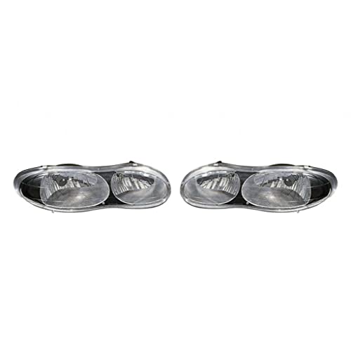 For Chevy Camaro 1998-2002 Headlight Assembly Unit Black Bezel Pair Driver and Passenger Side | GM2505132