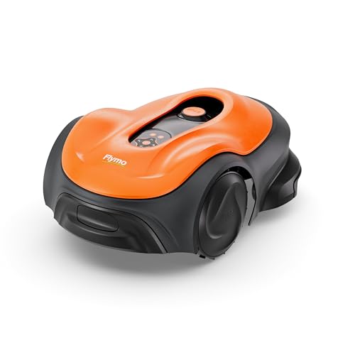 Flymo UltraLife 1500 Robotic Lawnmower – Automated Cutting, Cut-To-Edge Precision,Dual-Cutting, Smart Technology, Wireless Connectivity, Lush Green Lawn Finish, Perfect for medium to large sized lawns option