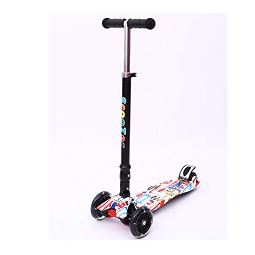 Great Price! Children's Scooter Graffiti Big Three-Wheeled Reinforced Nylon Pedal Super Elastic Mute...