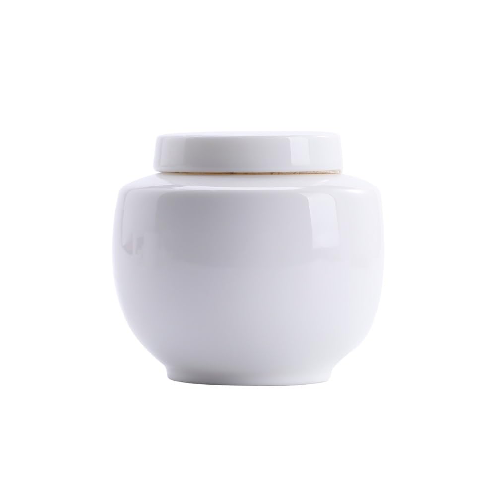 Bx9rE7tK3g Kitchen Storage Jar Ceramic Tea Canisters 300ml Sealed White Porcelain Storage Jar For Coffee, Nuts, Herb, Spice, Sugar Ceramic Tea Canister