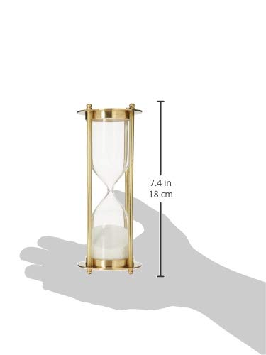 Itdc Brass Sand Timer Hourglass, 6 Inches Tall, Approx. 5 Minute, One Size, Yellow #TOP3