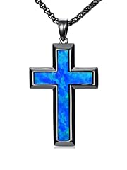 01-Black Cross Blue Opal