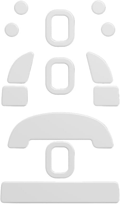 Pulsar Gaming Gears - PTFE Mouse Feet for X2 & X2 Mini Wireless Mice Premium Skate - White, Set (0.6mm Thin + Cut Type)