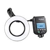 Flashpoint MF-R76S+ TTL Macro Dental Ring Flash Compatible with Sony Cameras, GN74 Macro Ringlight with Rechargeable Battery, 0.1-1s Recycle, Adapter Rings 49-77mm for Close-Up & Dental Photography