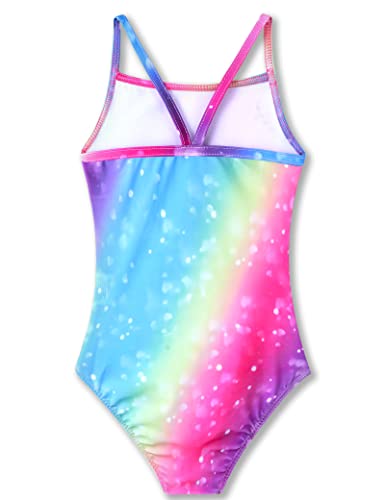 Image of TENVDA Girls One Piece Swimsuits Sport Halter Swimwear Beach Bathing Suit