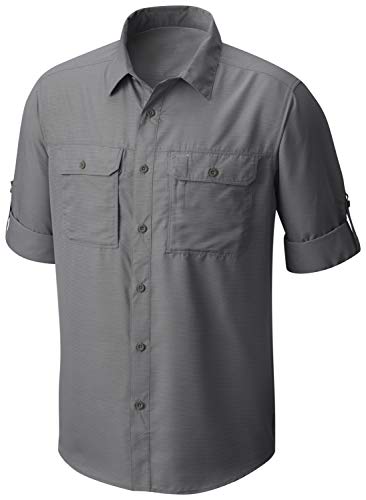 Mountain Hardwear Men's Standard Canyon Long Sleeve Shirt, Manta Grey, Large #TOP2