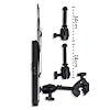 Tiger MSA32-BK Clamp-On Foldable Music Bookplate with Dual 360˚ Ball-Joint Arms – 51cmx23cm Plate, 1.9cm Lip, 40cm Max Reach, Universal Clamp with Removable Brackets - Detachable Arms, Portable #2