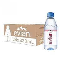 Evian Natural Mineral Water Bottles, 24 x 330ml