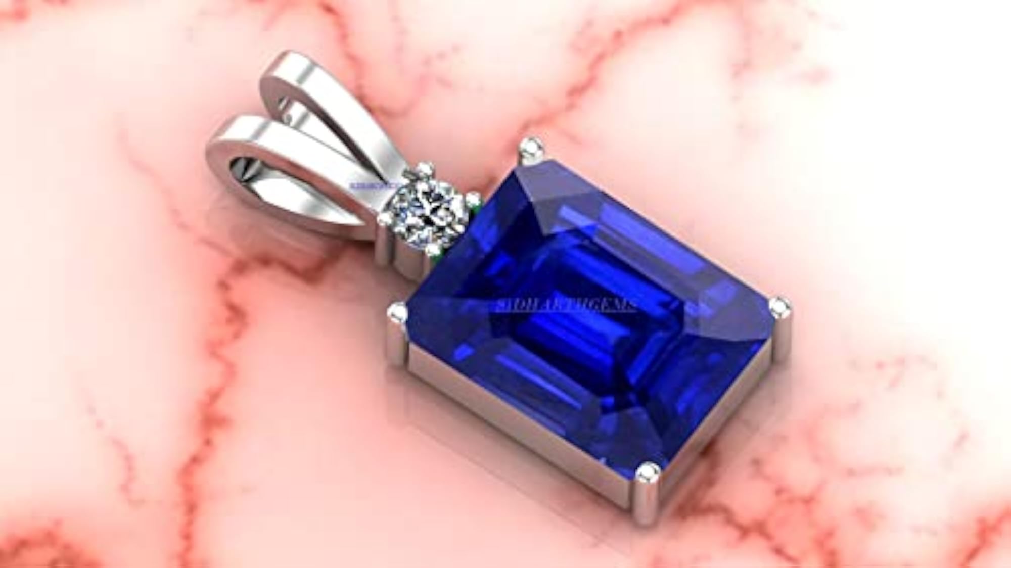 4.25 Ratti Blue Sapphire Nilam Silver Pendant Locket