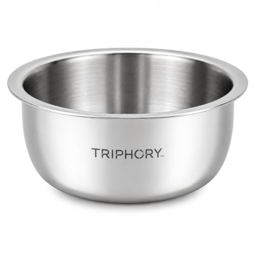 Image of Triply Stainless Steel Tope 18cm 2L | 2.5mm Triply Saucepan & Milk Boiler Pot | Even Heat Distribution | Gas & Induction Compatible