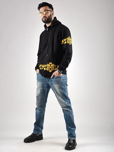 Image of ComicSense.xyz Unisex One Piece Anime Hoodie for Men and Women, Trafalgar Law Printed Cotton Cosplay Anime Hoodies
