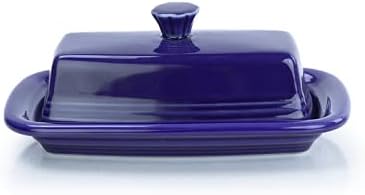 Fiesta Covered Butter Dish XL, 8" Durable Ceramic, Lead-Safe, Dishwasher/Microwave/Oven Safe Made in USA Dinnerware - Twilight