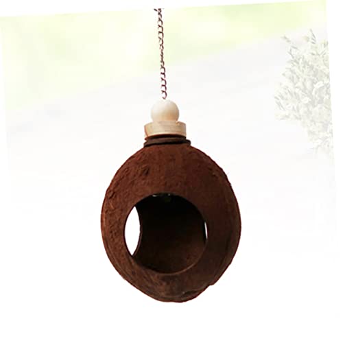 Cabilock Wooden Toys Cockatiel Toys Squirrel Toys Outdoor Toys Outdoor Hanging Birdhouse Outdoor Playset Hummingbird Nesting Hanging Food Dispenser Hummingbird House The Bird's Nest Bamboo #TOP7