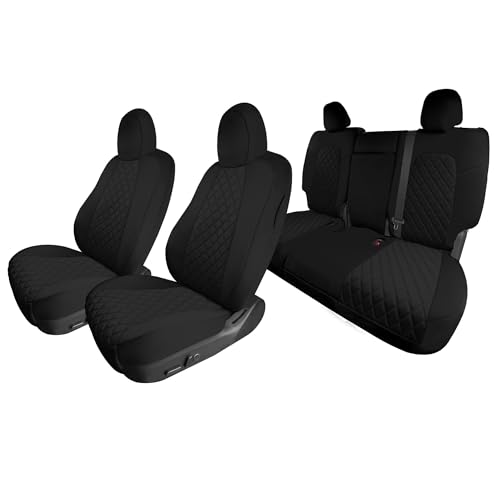 FH Group Custom Fit Car Seat Covers Specifically Made for 2020-2025 Tesla Model Y Ultraflex Neoprene Water Resistant Automotive Seat Covers - Full Set Black by FH Group - Used condition - US$239.80