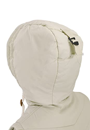 MADSea Damen Steppweste | Übergangsweste | Wind- und Wasserabweisend | Stretch-Einsätze | Verstellbare Kapuze | Taillierter Schnitt | Kinnschutz | Übergrößen Verfügbar, Creme, 48