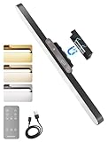 Upgraded Under Cabinet Lights Wireless, 2500mAh Rechargeable Battery Operated Lights with Digital Display, 130° Rotatable Magnetic Light Bar, Remote Control Dimmable Stick On Light for Mirror School